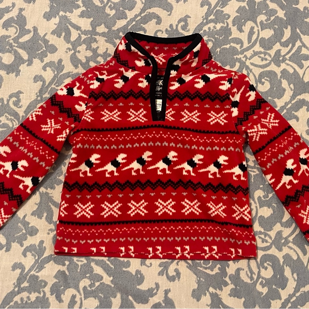 OshKosh B'gosh Red and Black Nordic Sweater